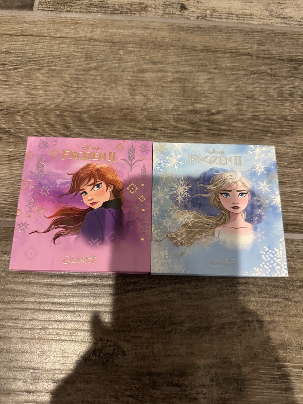 Colourpop Frozen II Anna Pink & Elsa Blue Eyeshadow Compacts